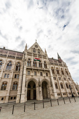Fototapeta na wymiar Rear of the Hungarian Parliament Building