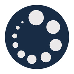 pointed loading circle block style icon vector design