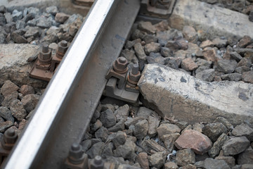 Damaged rail. Threat to passenger and freight traffic.