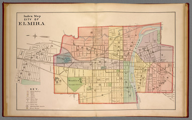 City of Elmira Map 1896