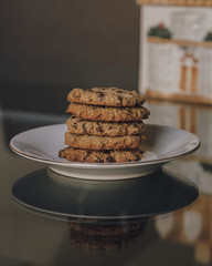 galletas de avena con chicas de chocolate