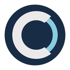 loading circle block style icon vector design