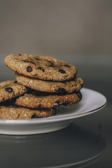 galletas de avena con chicas de chocolate