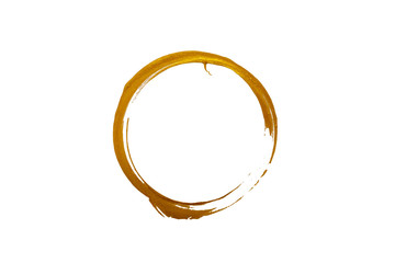 Gold glittering circle of paint golden glitter texture. Abstract gold glittering textured. gold...
