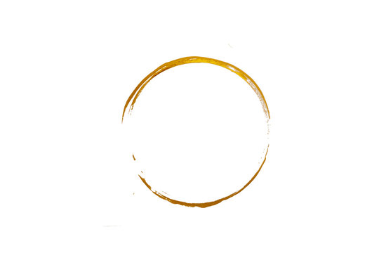 Gold glittering circle of paint golden glitter texture. Abstract gold glittering textured. gold circle frame set