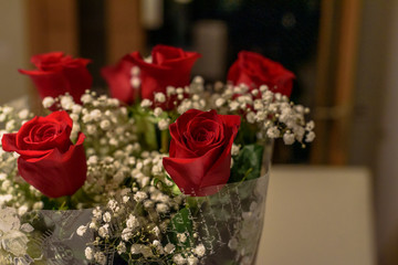 bouquet of red roses
