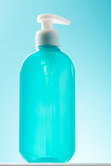 Hand Satinizer Gel For Hand Hygiene. Coronavirus Convid-19 Pandemic Outbreak. Wah Your Hands Concept