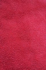 Fototapeta premium red bath towel, use as a background with texture and high lint, red backgroun