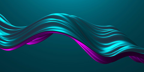 Colorful Liquid metallic wavy background
