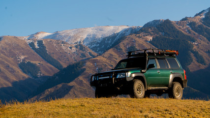 Nissan Patrol on top of the mountain