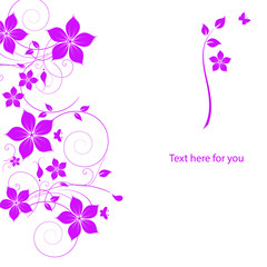 Plakat abstract floral background with flowers