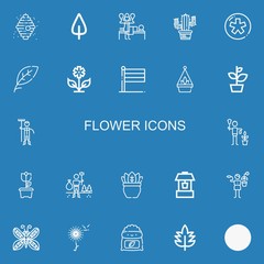 Editable 22 flower icons for web and mobile