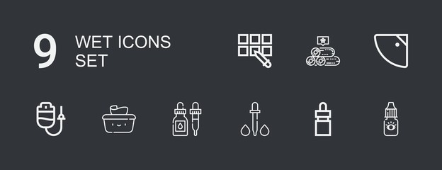 Editable 9 wet icons for web and mobile