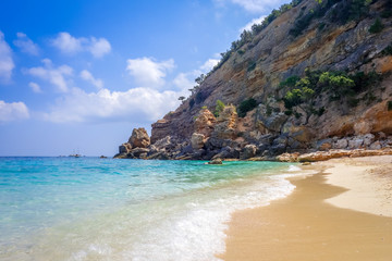 Fototapeta na wymiar Cala Mariolu beach in Orosei Golf, Sardinia, Italy