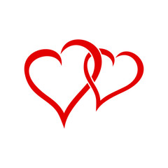  Heart vector icon. Love symbol illustration. 