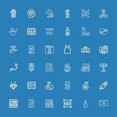 Editable 36 stroke icons for web and mobile