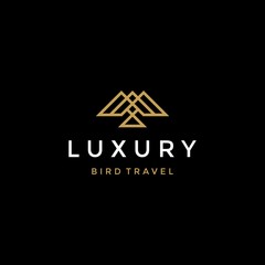 Geometric Luxury Bird Travel Logo