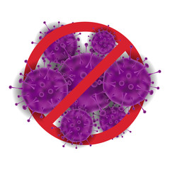 Covid-19, Corona Virus prevention sign, vector illustration