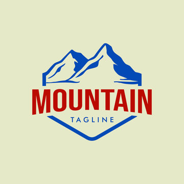 Mountain logo, Mountain logo vector, hills logo, mountain symbol, mountain icon, mountain logo templat, Vector design element modern style for logotype, label, badge, emblem. Mountains image, mountain