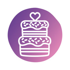 happy valentines day cake with heart block style