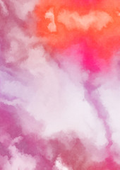 Abstract colorful watercolor on white background. Digital art painting.