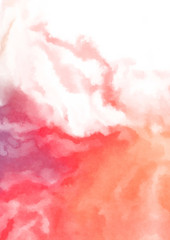 Abstract colorful watercolor on white background. Digital art painting.