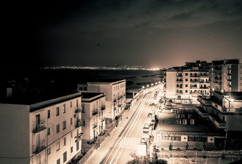 Fototapeta na wymiar Naples Street at Night