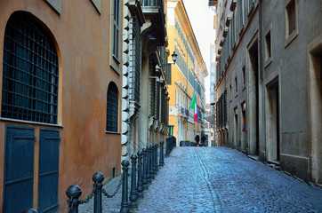 Rome: streets and squares were almost empty already a few days before strict laws against coronavirus diffusion.