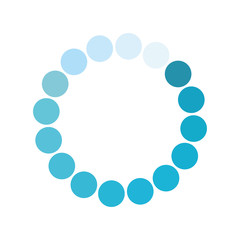 pointed loading circle flat style icon vector design