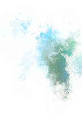 Abstract colorful watercolor on white background. Digital art painting.