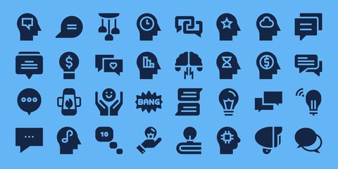 Modern Simple Set of think Vector filled Icons