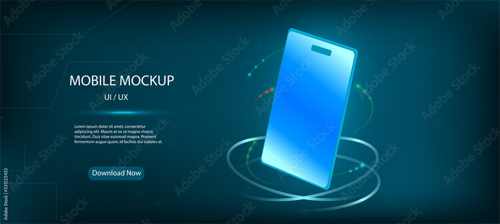 Poster isometric mobile phone. 3d isometric vector illustration. smartphone at different angles. the layout