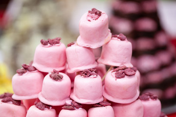 Variety of home made nougat on market