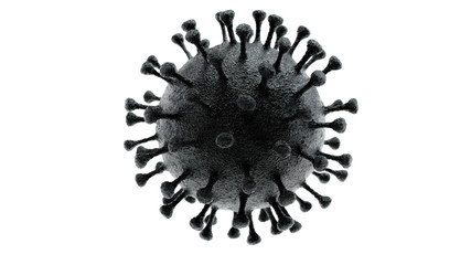 Covid19 Coronavirus Solid Black