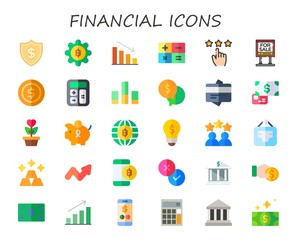 financial icon set