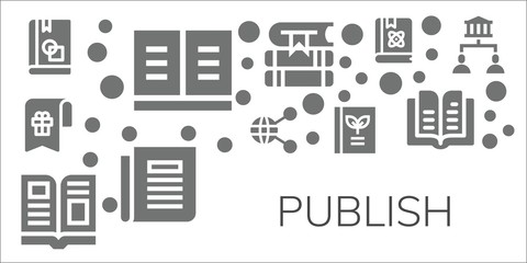 publish icon set