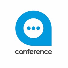 Logo for conferences. The symbol of the post, the message and the letters "o" and "a".