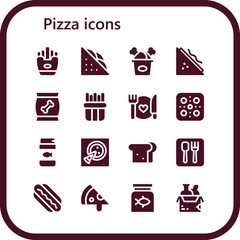 pizza icon set