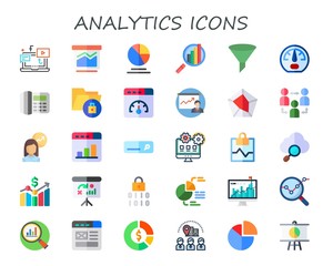 analytics icon set