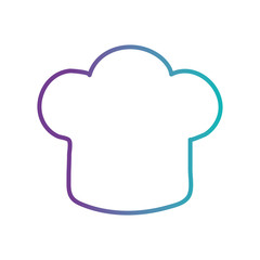 Isolated chefs hat gradient style icon vector design