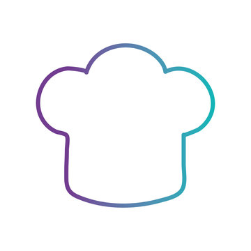 Isolated chefs hat gradient style icon vector design