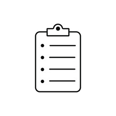 Clipboard line icon. Checklist sign symbol for web site and app design. © Maksim