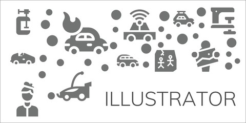 Modern Simple Set of illustrator Vector filled Icons