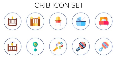 crib icon set