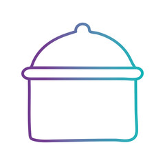 Isolated kitchen pot gradient style icon vector design