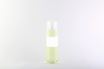 Bottle of cologne isolated over a white background.