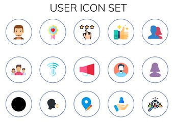 Modern Simple Set of user Vector flat Icons