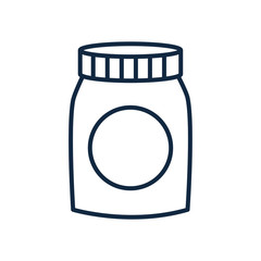 medicine bottle icon, line style