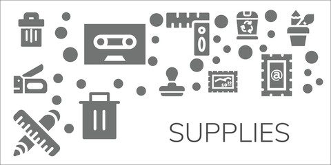 supplies icon set
