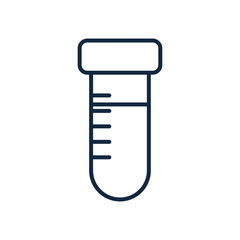 test tube icon, line style
